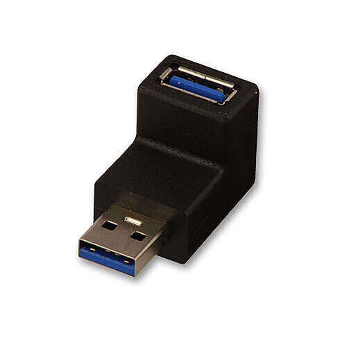 Lindy USB 3.0 Adapter Type A 90° up - USB 3.0 - USB 3.0 - Black