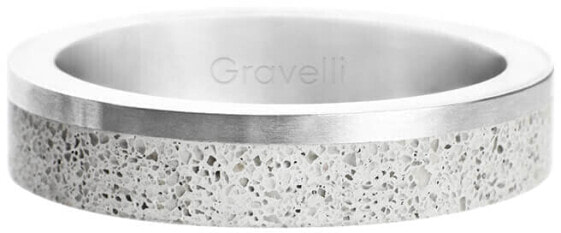 Кольцо утонченное Gravelli Edge Slim стальное/серое GJRUSSG021