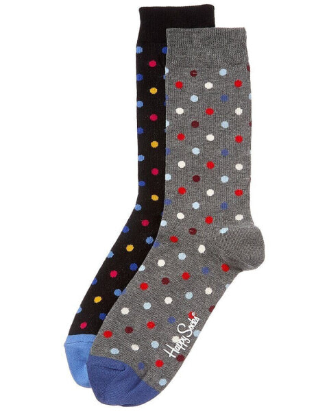 Happy Socks 2-Pack Mini Dot Sock Men's Up10-13
