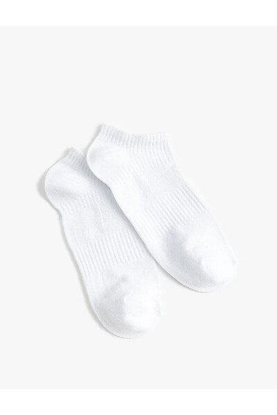 Basic 2'li Patik Çorap Seti Dokulu