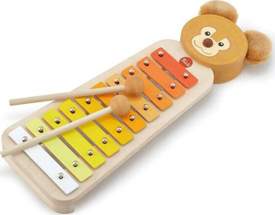 Детский музыкальный инструмент Giochi Металлический ксилофон с медвежонком