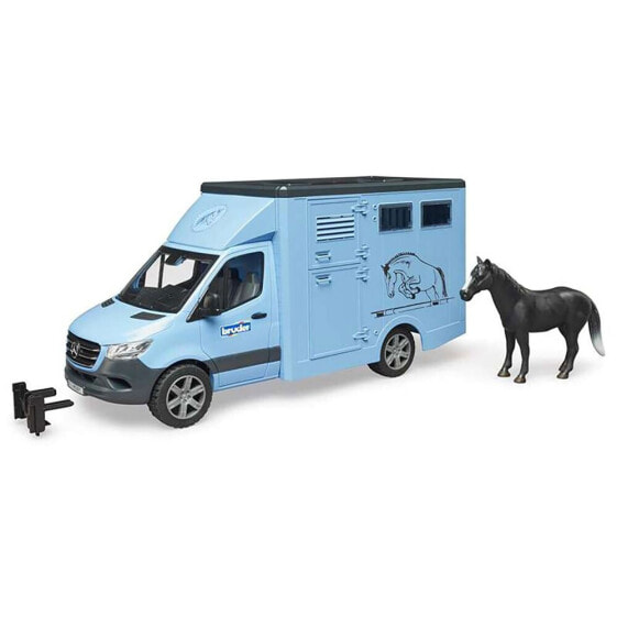 BRUDER Mercedes Benz Sprinter For Equine Transport Includes 1 Horse 43x17x22 cm