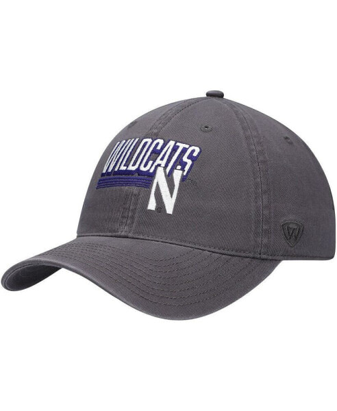 Men's Charcoal Northwestern Wildcats Slice Adjustable Hat