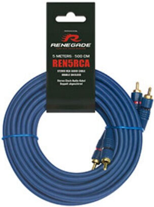 Renegade REN5RCA - 2 x RCA - Male - 2 x RCA - Male - 5 m - Blue
