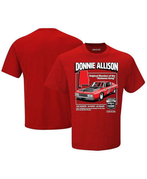 Men's Red Donnie Allison NASCAR Hall of Fame T-shirt