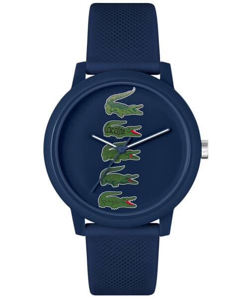 Unisex L.12.12 Quartz Navy Silicone Strap Watch 42mm