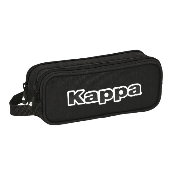 Пенал для школы Kappa Black Black двойной 21 x 8 x 6 см