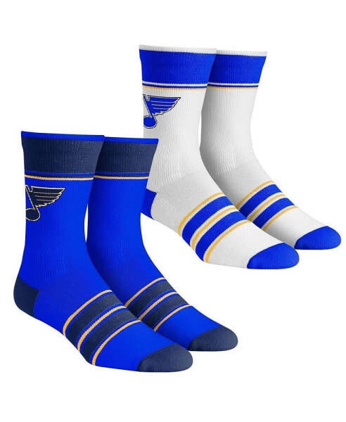 Youth Boys and Girls Socks St. Louis Blues Multi-Stripe 2-Pack Team Crew Sock Set