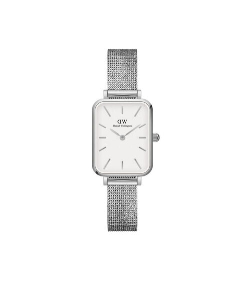 Women's Quadro Sterling Silver-Tone Stainless Steel Watch 20 x 26mm
