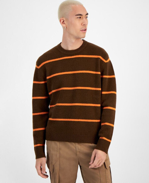 Men's Scotty Striped Crewneck Sweater, Created for Macy's