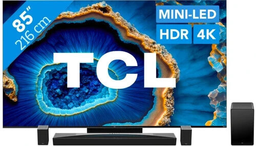 TCL QD Mini-LED 85C803 (2023) + Soundbar