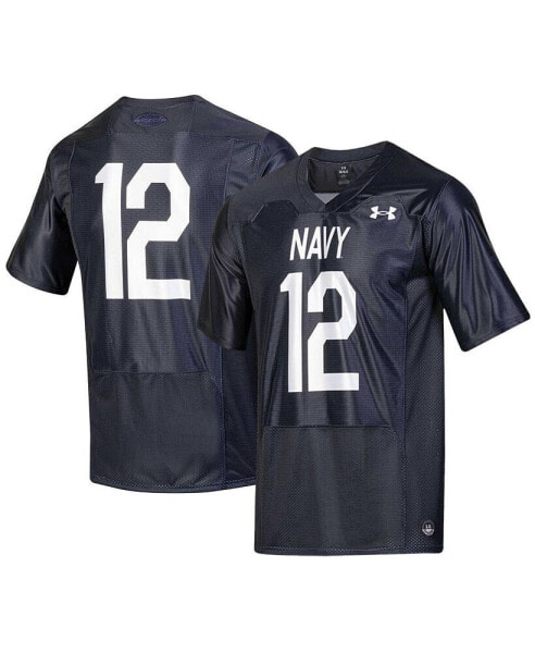 Big Boys #12 Navy Navy Midshipmen Silent Service Replica Football Jersey