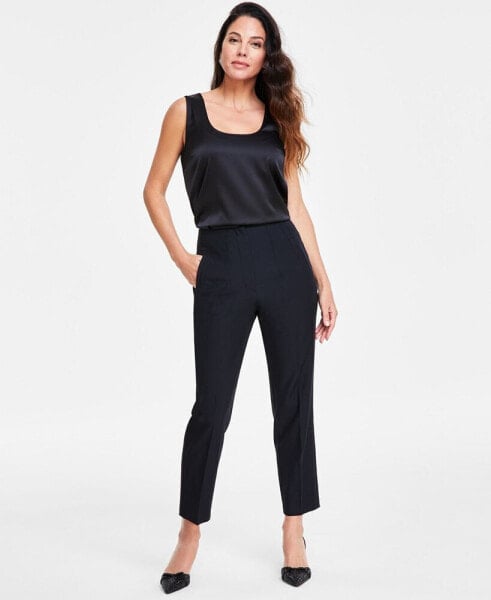 Women's High Rise Tapered Cropped Pants, Created for Macy's