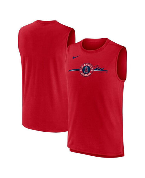 Men's Red Los Angeles Angels City Connect Muscle Tank Top