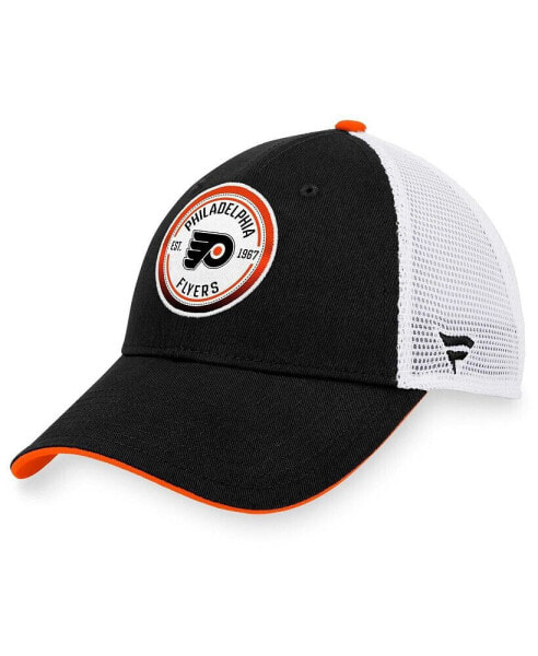 Men's Black, White Philadelphia Flyers Iconic Gradient Trucker Snapback Hat