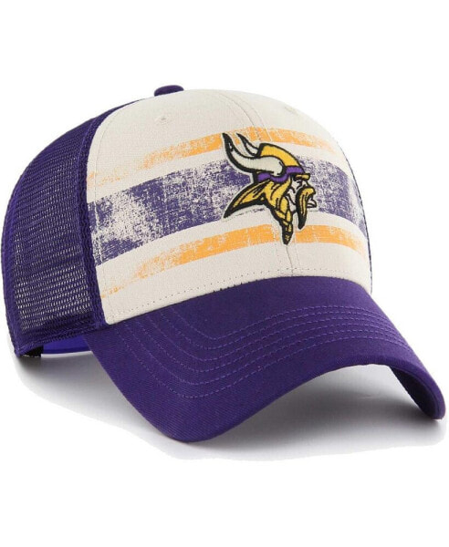 Men's Cream Minnesota Vikings Breakout MVP Trucker Adjustable Hat