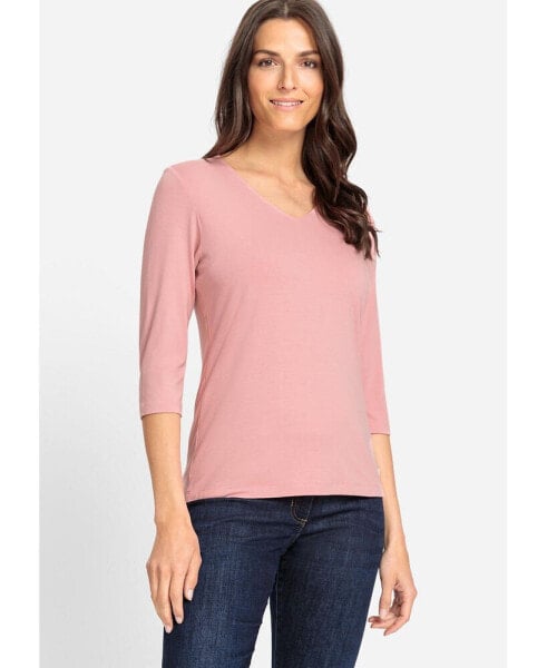 Women's Viscose Blend V-Neck T-Shirt