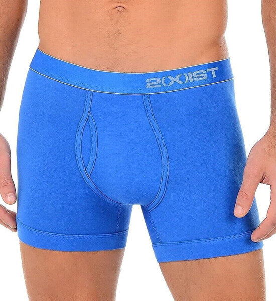 2(X)IST 271592 Men's Pima Stretch Boxer Brief Blue Size Small