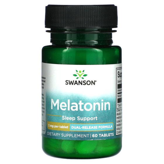 Витамины для здорового сна Swanson Melatonin, 3 мг, 60 таблеток