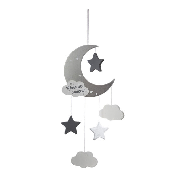 Мобиль для детской кроватки Atmosphera луна Серый Деревянный MDF