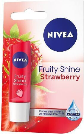 Nivea Lip Care Fruity Shine Strawberry Смягчающая и увлажняющая помада для губ 4.8 г