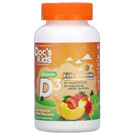 Doctor's Best Vitamin D3 Витамин D3 25 мкг 60 пастилок