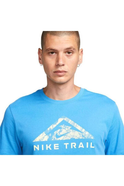 Dri-Fit Run Trail Erkek Mavi Koşu T-Shirt