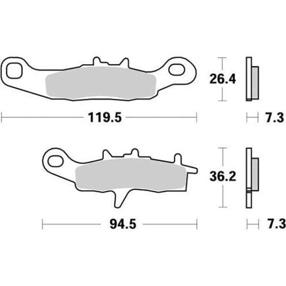 MOTO-MASTER Husqvarna/Kawasaki/Suzuki 093921 Sintered Brake Pads