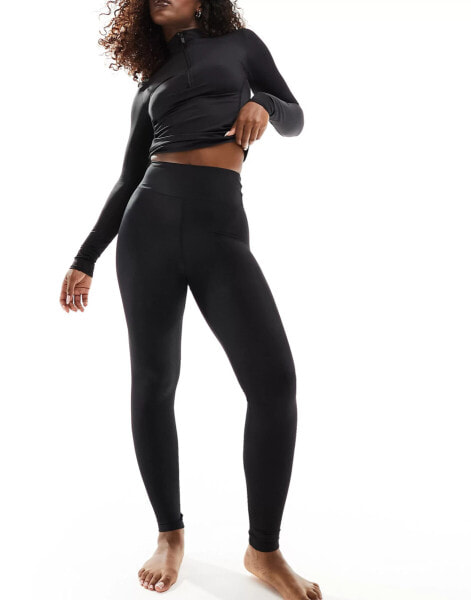 ASOS 4505 Swim leggings in black