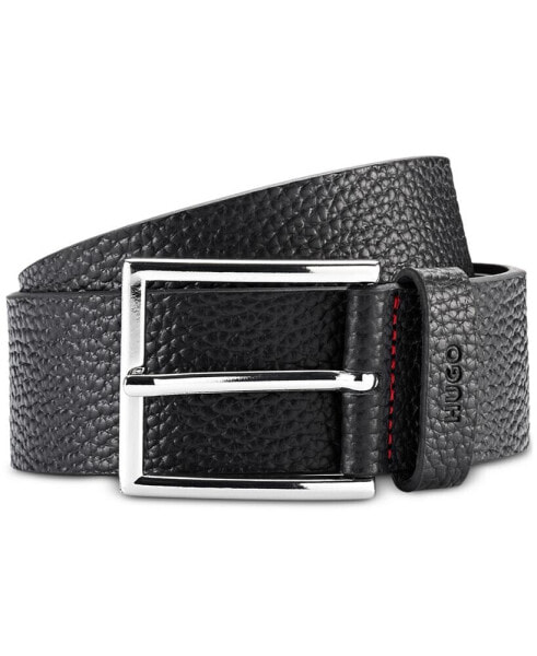 HUGO Men's Giaspo Pebbled Leather Belt