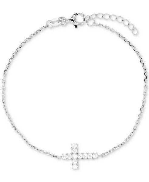 Браслет Macy's Zirconia Cross 14K Gold-EAST-WEST