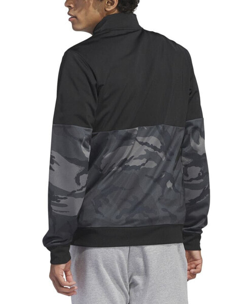 Men's Half-Camo Full-Zip Tricot Track Jacket