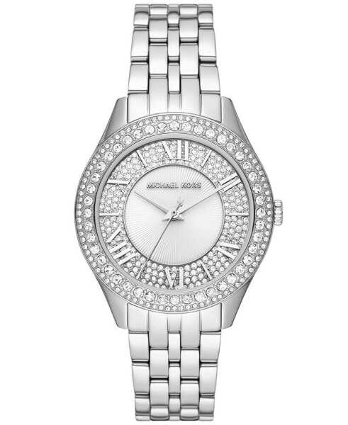 Women's Harlowe Three-Hand Silver-Tone Stainless Steel Bracelet Watch, 38mm