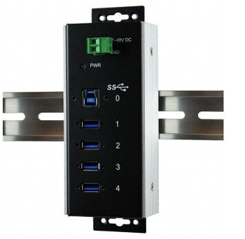 Exsys EX-1185HMVS-WT - USB 3.2 Gen 1 (3.1 Gen 1) Type-B - USB 3.2 Gen 1 (3.1 Gen 1) Type-A - 5000 Mbit/s - Black - DC - 122 mm