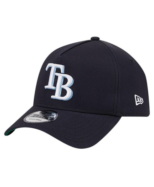 Men's Navy Tampa Bay Rays Team Color A-Frame 9Forty Adjustable Hat