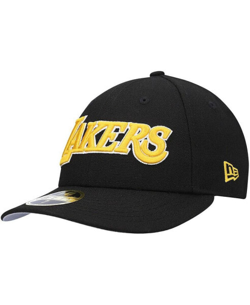 Men's Black Los Angeles Lakers Team Low Profile 59FIFTY Fitted Hat