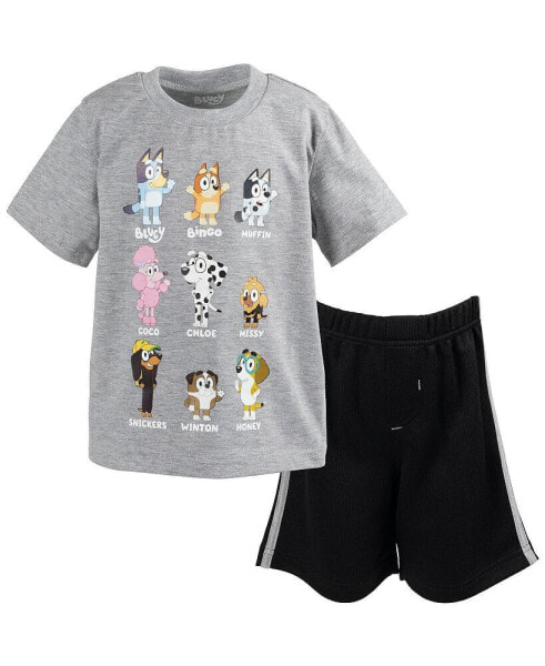 Toddler Boys Bingo T-Shirt and Mesh Shorts Outfit Set to