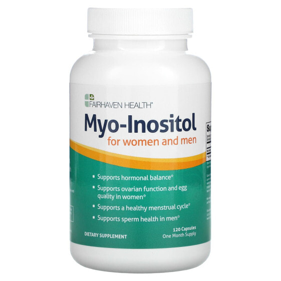 Витамины группы В Fairhaven Health Myo-Inositol для женщин и мужчин, 120 капсул