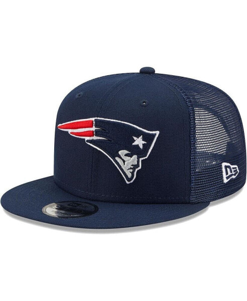 Men's Navy New England Patriots Classic Trucker 9FIFTY Snapback Hat