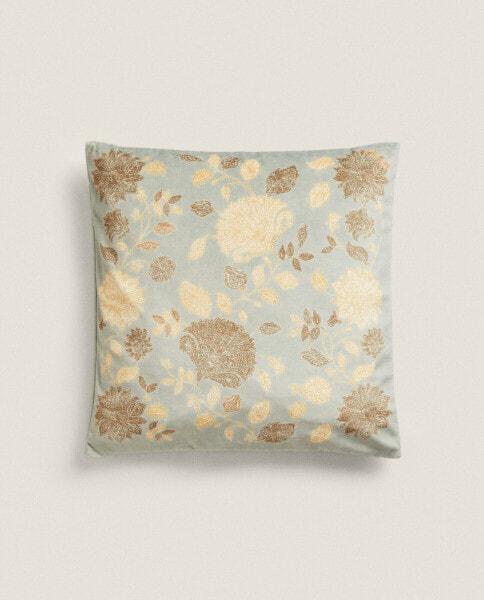 Floral print cushion cover