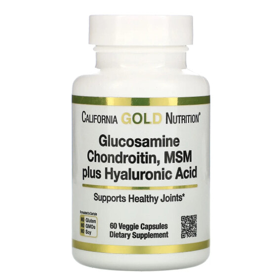 Витаминно-минеральный комплекс California Gold Nutrition с глюкозамином, хондроитином, MSM и гиалуроновой кислотой, 360 капсул