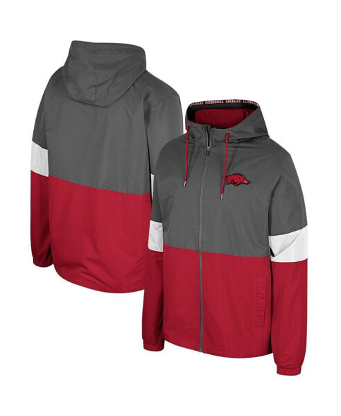 Men's Charcoal Arkansas Razorbacks Miles Full-Zip Jacket