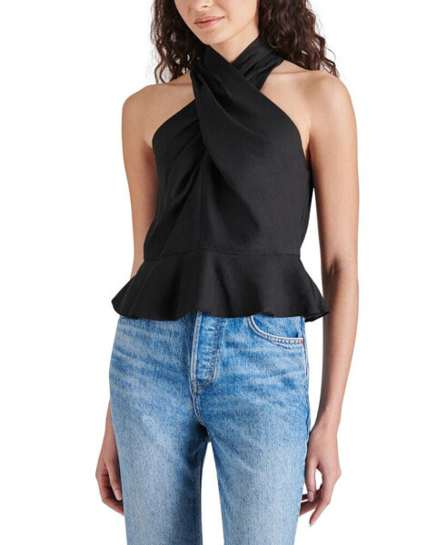 Women's Kosta Halter-Neck Peplum Top