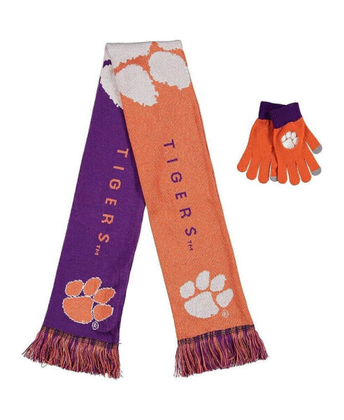 Clemson Tigers Glove and Scarf Combo Set