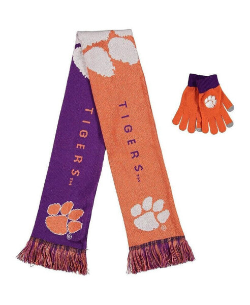 Шарф FOCO Clemson Tigers Glove and Scarf Combo Set