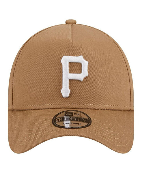 Men's Khaki Pittsburgh Pirates A-Frame 9FORTY Adjustable Hat