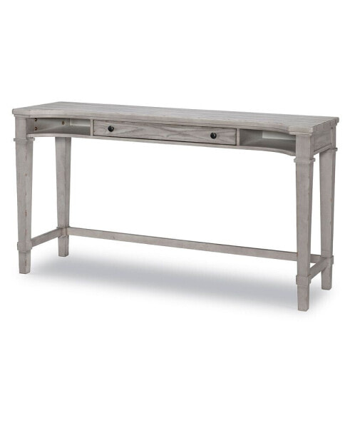 Belhaven Sofa Table / Desk in Weathered Plank Finish Wood