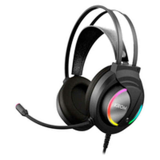 Gaming Headset with Microphone Krom Kappa Black