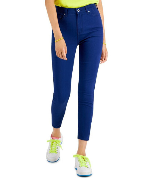 Juniors' High Rise Colored Ankle Jeans