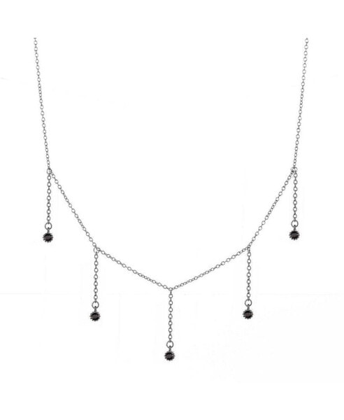 Drop Necklace for Women with Five Cubic Zirconia Stone